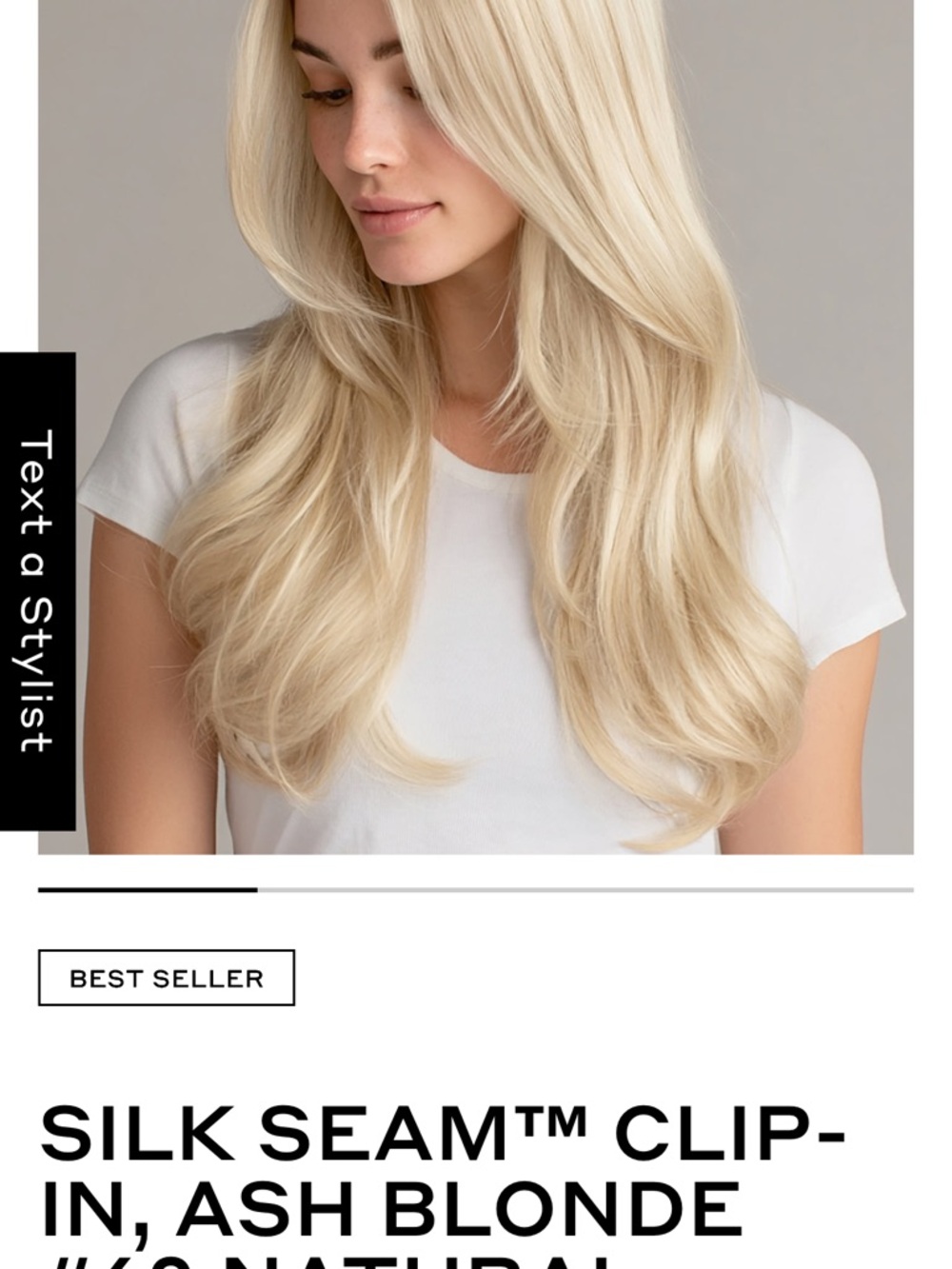 BELLAMI 16 in Silk Seam Clip-In Extensions - Ash Blonde